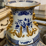 XL Blue & White Asian Vase 36"H