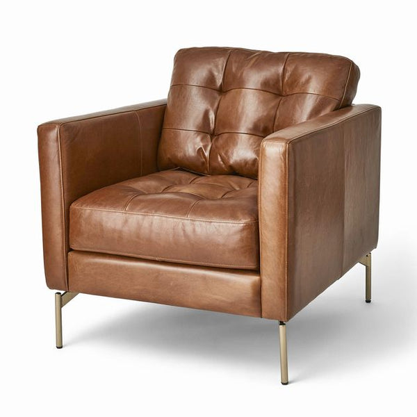 Ventura Carmel Italian Leather Chair 29x32x32