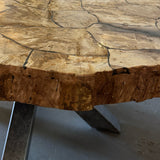 Arhaus Petra 72"D Petrified Wood Table 30"H