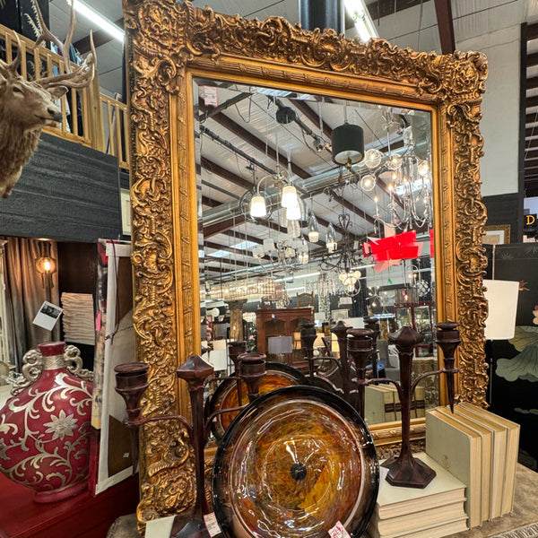 Large Ornate Gold Wall Mirror 50x63