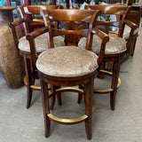 S/3 Woodbridge Furniture Barstools W/Chenille Seats 24c23x43; 30.5 Seat