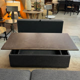 Crate & Barrel Lounge II Storage Ottoman W/Tray Table 42x26x17