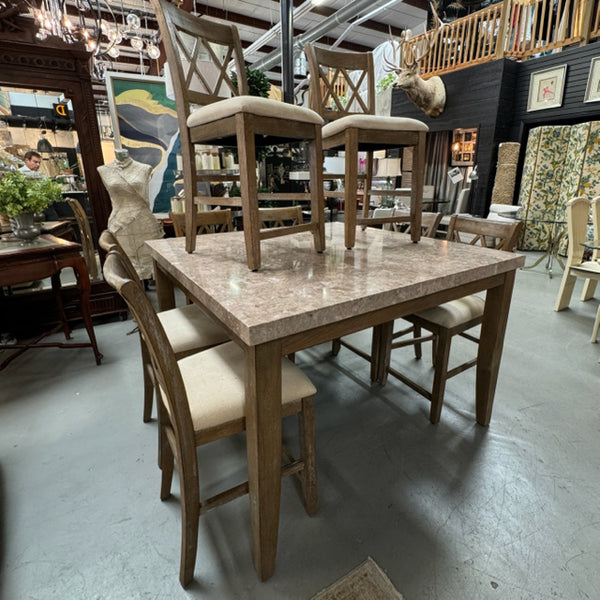Steve Silver Bistro Table W/8 Chairs 54x54x36