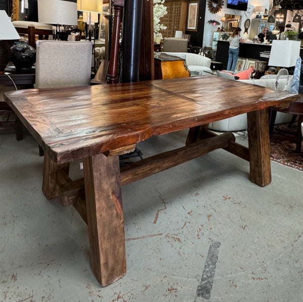 Rustic Table W/6 Chairs 84x43x32