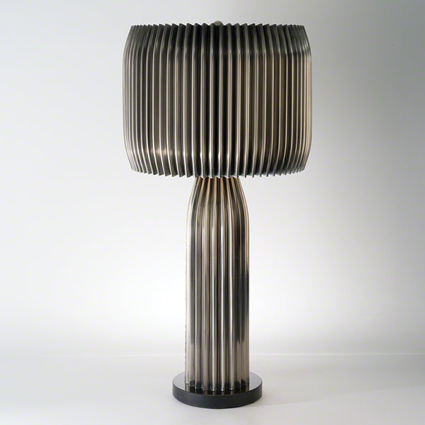 PAIR Studio A Crimp Table Lamps Bronze 33"H