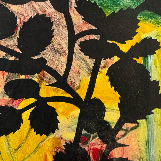 Black & Yellow Floral By Billy Hassell 32x2x33