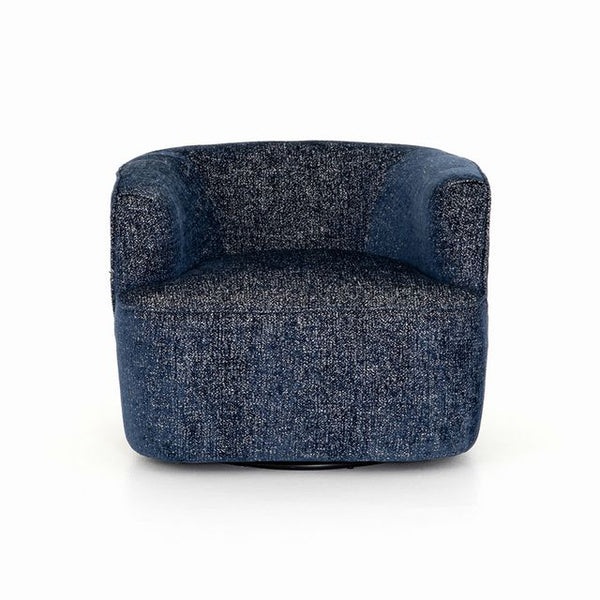 Four Hands Mila Blue Azure Swivel Barrel Chair 35x34x27