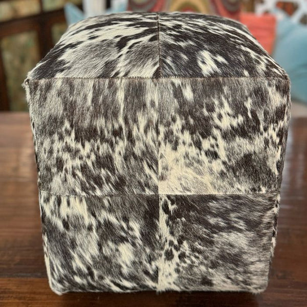 Arteriors Hair On Hide Cube Ottoman 16x16x18