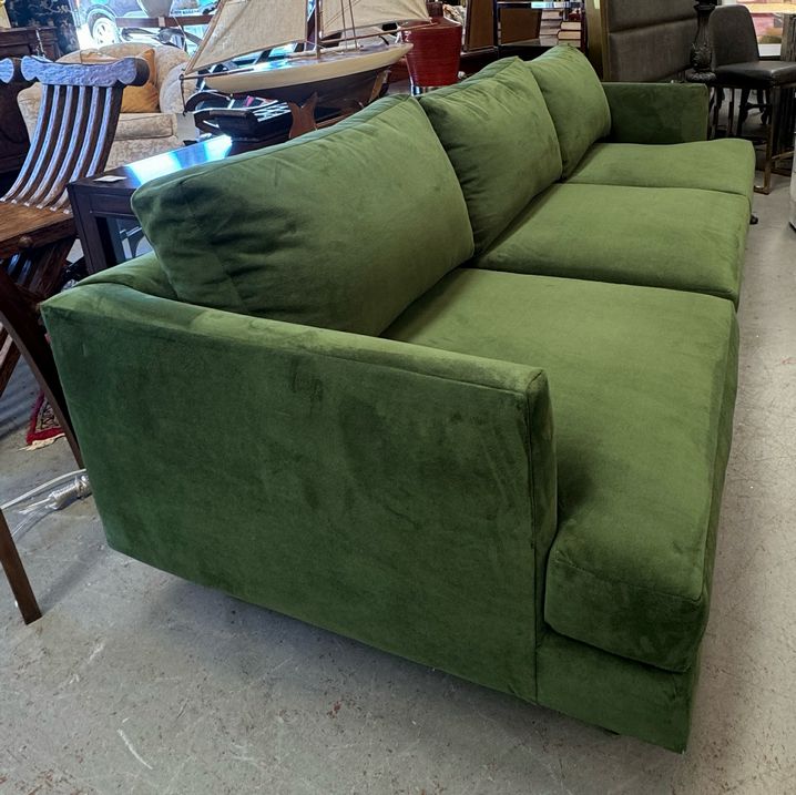 West Elm Haven Evergreen Performance Velvet Sofa 85x37x32