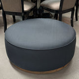 Sally Lynn Home Round Navy Ottoman 36"Dia X 13.5"H