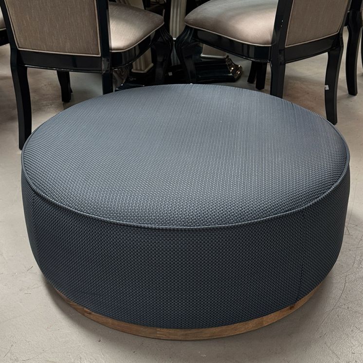 Sally Lynn Home Round Navy Ottoman 36"Dia X 13.5"H