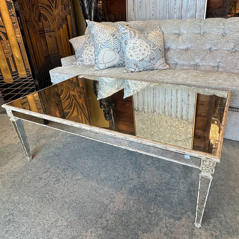 Country French Mirrored Coffee Table 52x30x18.5