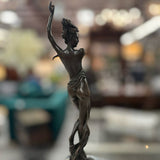 Milo Nude Bronze W/Flowing Drape 3x3x14
