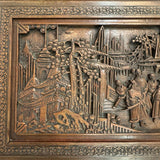 Early 19thC Chinese Carved Camphor Chest by The Original Majestic Co. Hong Kong