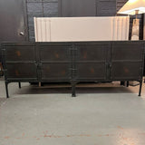 Butler Owen Industrial Chic 4-Door Metal Console Cabinet 76x20x31