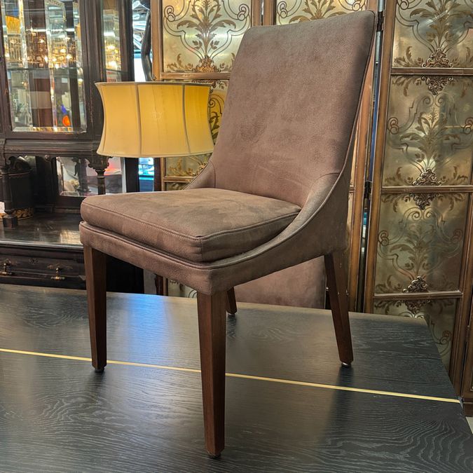 SET/4 Arhaus Faux Leather Side Dining Chairs 20x25x37