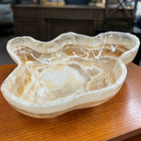 Large Organic Shaped Onyx Bowl 18.5x16x4.5
