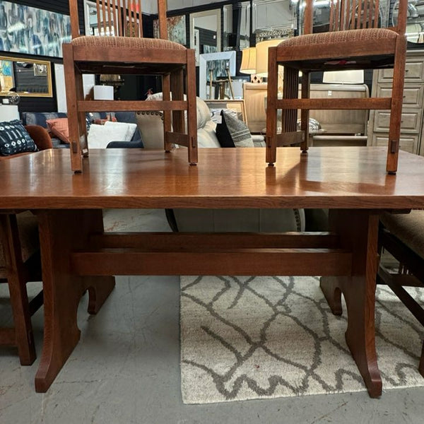Stickley 7-Pc Arts & Crafts Dining Room Set 76X42X31