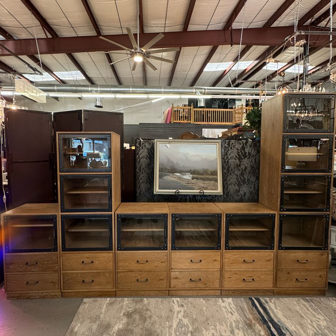 SET/6 Arhaus Curiosity Cubby Cabinets 131x16x83/67