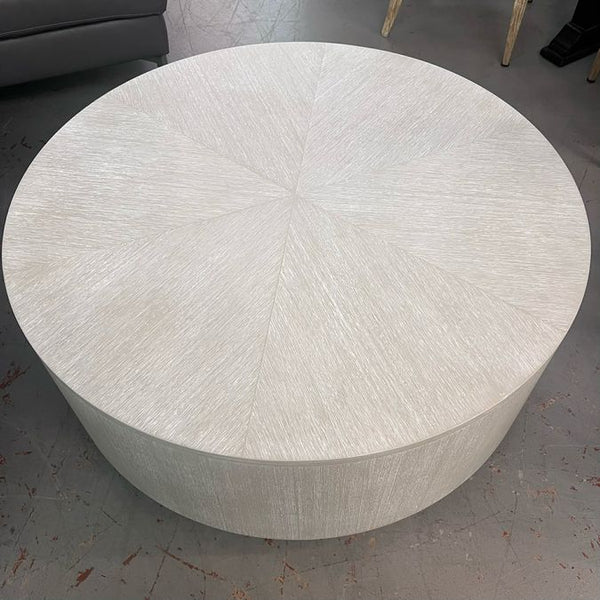 Havertys Ginny Gray & White Coffee Table on Casters NEW 42Dx17H