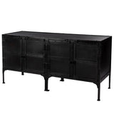 Butler Owen Industrial Chic 4-Door Metal Console Cabinet 76x20x31