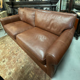 Brown Leather Sofa 84x40x34
