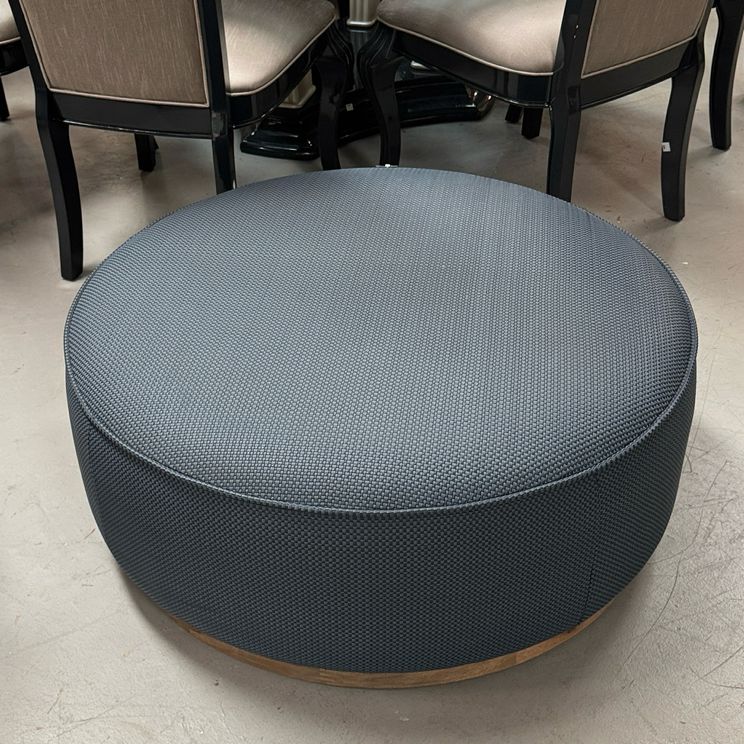 Sally Lynn Home Round Navy Ottoman 36"Dia X 13.5"H