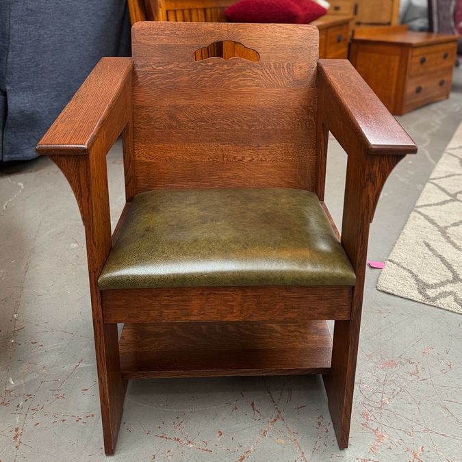 Antique Arts & Crafts Charles Limbert Cafe Chair 26x22x34