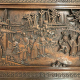 Early 19thC Chinese Carved Camphor Chest by The Original Majestic Co. Hong Kong