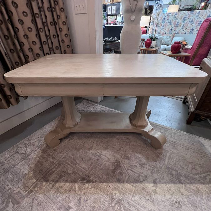 1930's Painted Library Table/Desk 48x30x29