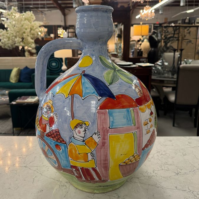 Italian Pottery La Musa XL Jug 20.5"H