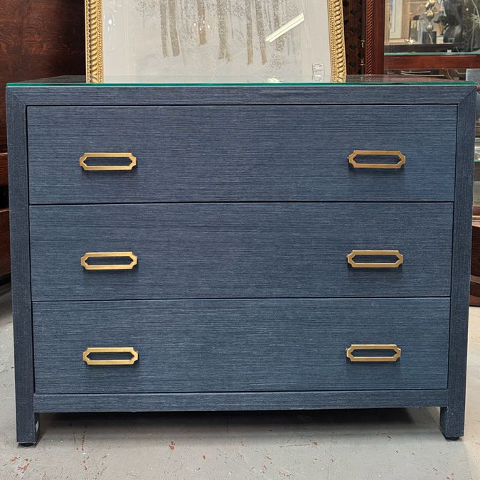 Williams & Gold Ariel Navy Sawgrass 3-Drw Chest 38x19x31