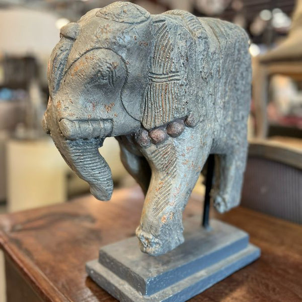 Vintage XL Elephant Sculpture 18.5"H