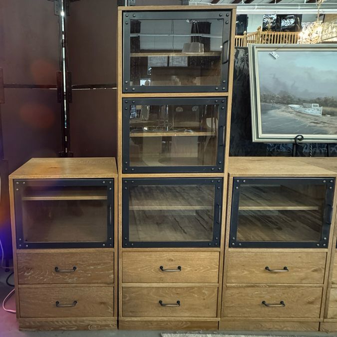 SET/6 Arhaus Curiosity Cubby Cabinets 131x16x83/67