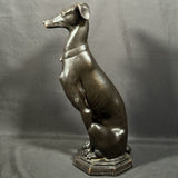 Large Greyhound Ceramic Statue 27"H