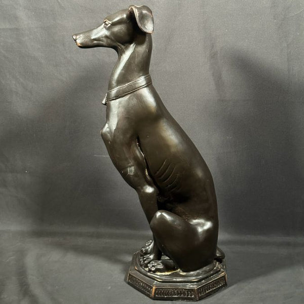 Large Greyhound Ceramic Statue 27"H