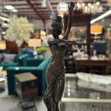 Milo Nude Bronze W/Flowing Drape 3x3x14