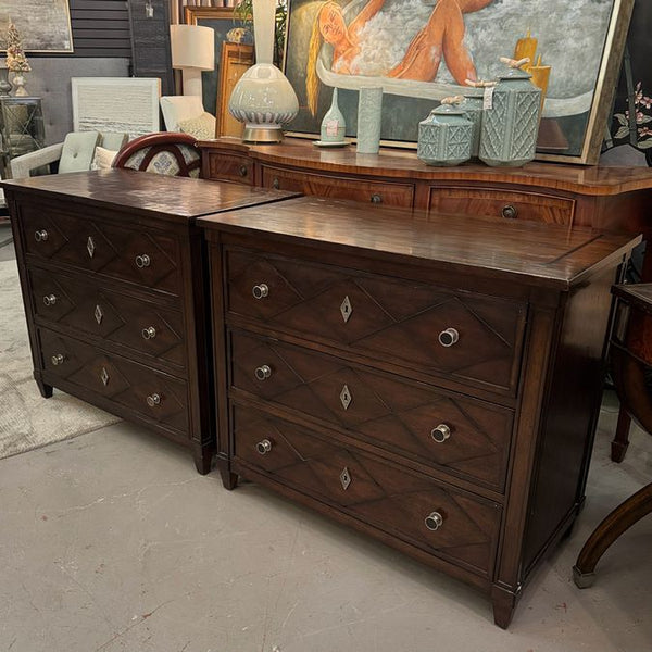 PAIR Vintage Bernhardt 3-Drw Chests 38x20x33