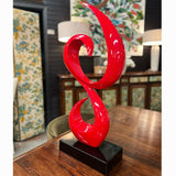 Red Contemporary Sculpture 11.5x6x30