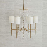 Uttermost Waterfall 6-Lt Chandelier 37Hx28D w/42" Sectioned Rods