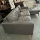 Cantoni American Leather Gray 2-Pc Sectional 84"L
