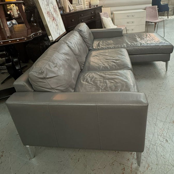 Cantoni American Leather Gray 2-Pc Sectional 84"L