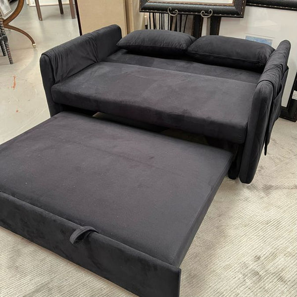 Black Loveseat/Sofa Bed 52x35-66x31
