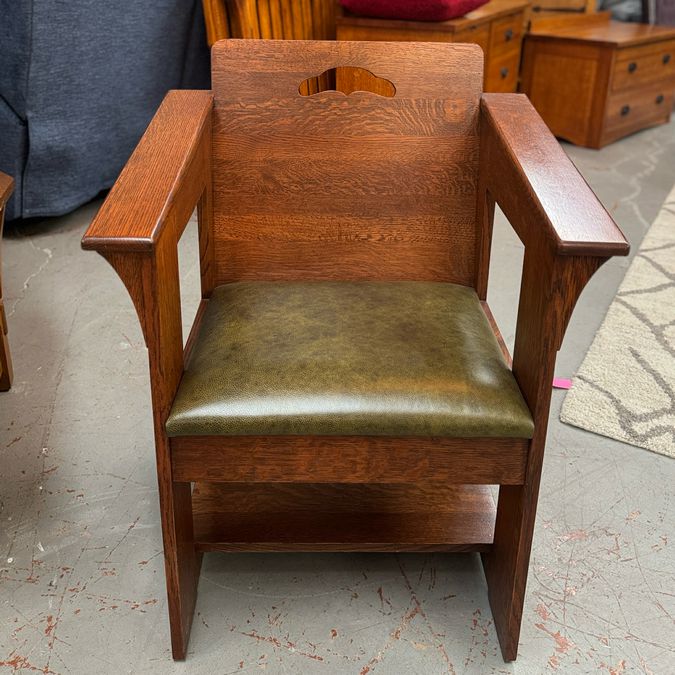 Antique Arts & Crafts Charles Limbert Cafe Chair 26x22x34