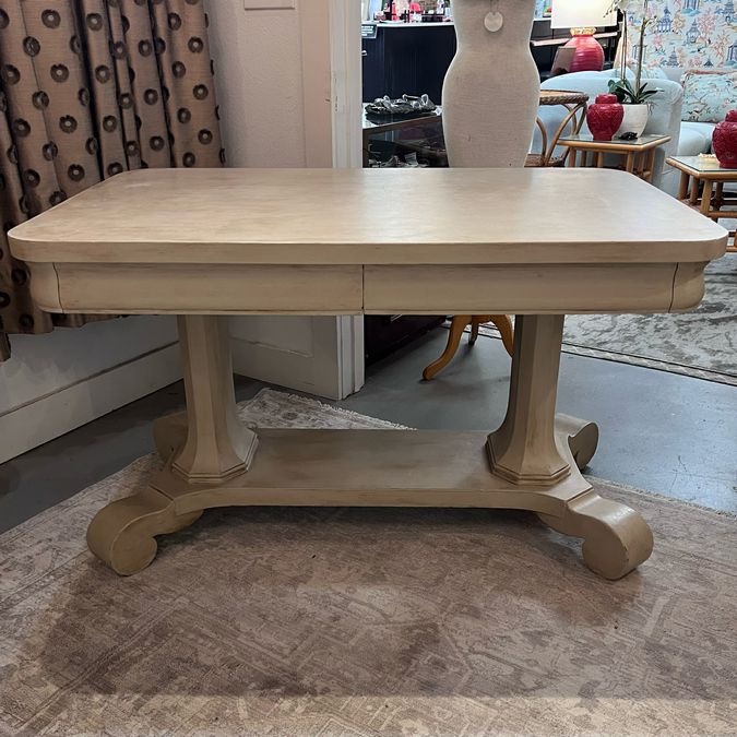 1930's Painted Library Table/Desk 48x30x29