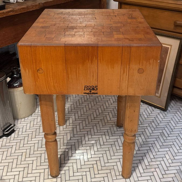 Vintage John Boos Block French Maple Butcher Block 24x24x34