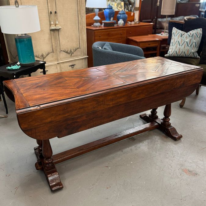 Custom Theodore Alexander Victory Oak Refectory Dining Table 66"Lx42.5"Wx30"H  A