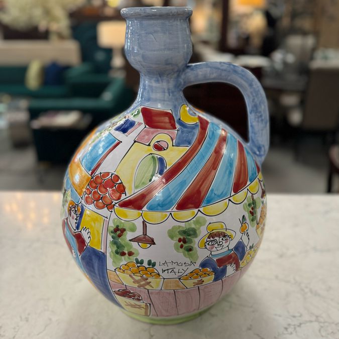Italian Pottery La Musa XL Jug 20.5"H