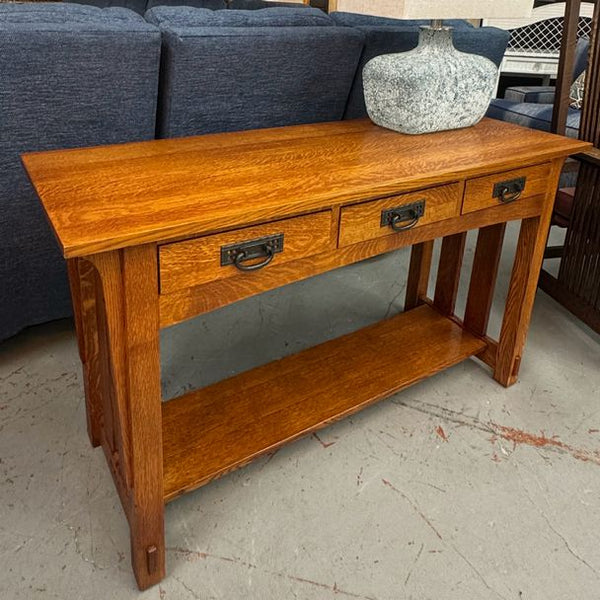 Royal Craftsman Arts & Crafts 3-Drw Console Table 53x19x30