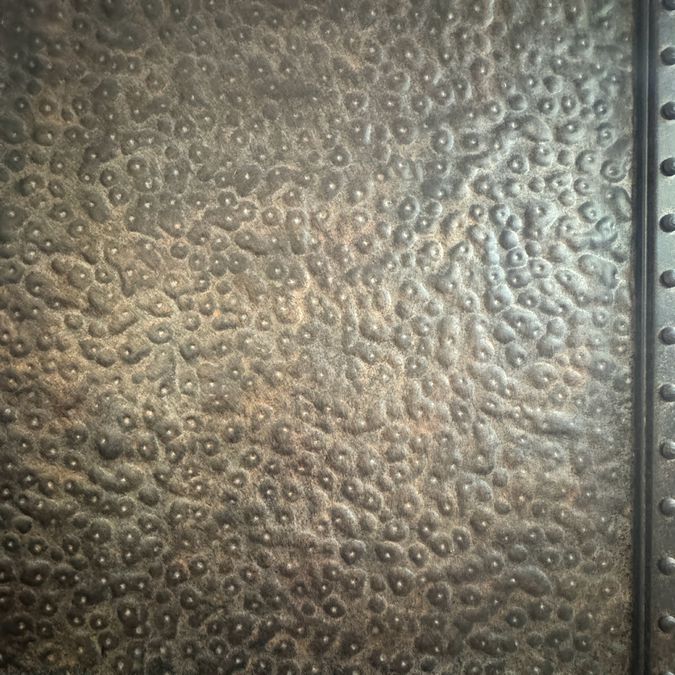 Solid Hammered Metal 4-Panel Room Divider 72x84